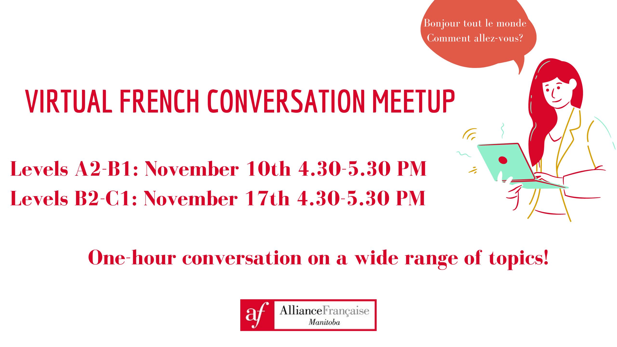 French MEETUP in November (A2-B1)